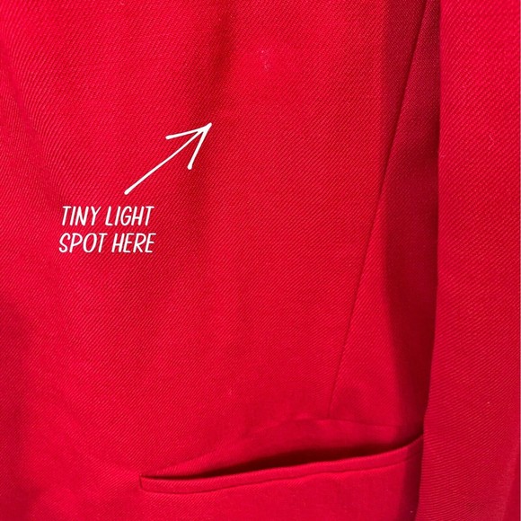 Talbots Ruby Red Worsted Wool Blazer Jacket Single Button Sz 16 Valentine's Day - Picture 4 of 7